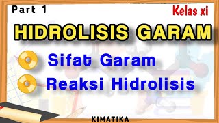 Hidrolisis Garam 1  Sifat Garam  Reaksi Hidrolisis [upl. by Harve]