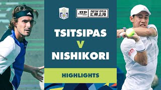 Stefanos Tsitsipas vs Kei Nishikori Highlights  Rolex Shanghai Masters 2024 [upl. by Nednerb]