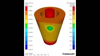 Vertical centrifugal casting simulation  THERCAST® [upl. by Dallon]