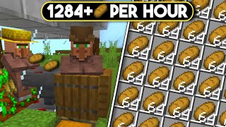 EASY Automatic Bread Farm In Minecraft Bedrock 119 [upl. by Aires]