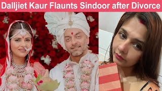 Shocking Dalljiet Kaur Flaunting Sindoor after Divorce With 2nd Husband Nikhil Patel [upl. by Ibur]