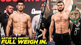 Dmitry Bivol Vs Artur Beterbiev FULL WEIGH IN amp Final Face Off [upl. by Nohtahoj]