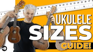 Ukulele Sizes  The Ultimate Guide to Soprano Concert Tenor and Baritone Ukulele [upl. by Manthei]