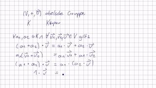 Mathematik für Informatik Studenten 63  Vektoren  Vektorraum [upl. by Elleiand619]