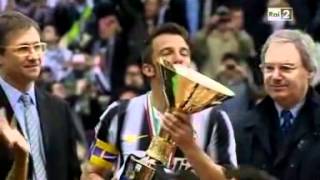 Juventus premiazione scudetto 30 Del Piero alza la coppa 13 maggio 2012 [upl. by Adnahc70]