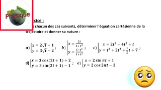 E006EXERCICE DE CINÉMATIQUETERMINALE CDES [upl. by Underwood]