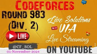 Codeforces Round 983 Div 2  Live Problems Solving  Solutions Disscussion [upl. by Yreffoeg629]