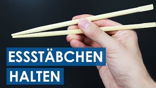 Mit Stäbchen essen  Essstäbchen richtig halten  Essstäbchen benutzen  Hilfe Anleitung Tutorial [upl. by Durante]