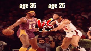 Kareem AbdulJabbar vs Wilt Chamberlain  True Highlights Offense Defense Missed Shots etc [upl. by Muffin]