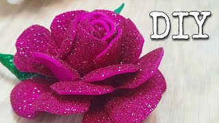 Discover How to Make Gorgeous Glitter Foam Flowers [upl. by Nonek]