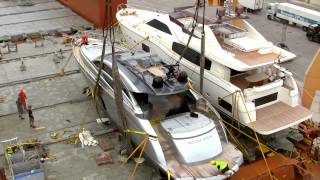 What Does It Take To Transport A Yacht  Part 2  Loading The Yachts [upl. by Ataga972]