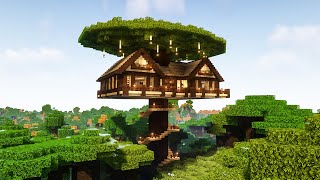 🌴Tree House  Minecraft Tutorial [upl. by Hachmann837]