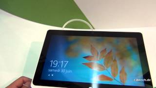 Acer Iconia Tab W510 Kurztest  IFA 2012 [upl. by Cyna]