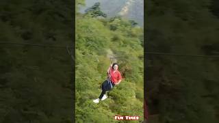 A Beautiful Girl Like To Try Zipline Adventure [upl. by Anu]