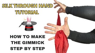 SILK THROUGH HAND TRICK TUTORIAL HOW TO MAKE THE GIMMICK magic tricks magictricksvideos tutorial [upl. by Faria]