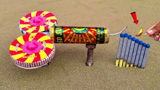 Diwali 2 Chakri And Rocket Combo Vs Matchstick Chain Reaction Domino  Crackers Amazing Experiment😱 [upl. by Dloreg604]