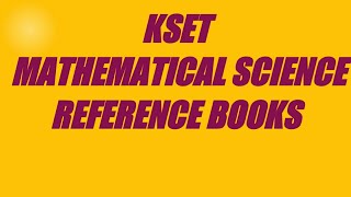 KSET MATHEMATICAL SCIENCE REFERENCE BOOKS [upl. by Arrotal]