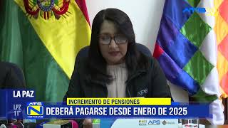 Incremento de pensiones deberá pagarse desde enero del 2025 [upl. by Anairad]