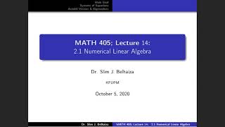 Lecture14 21 Krylov Subspace and Arnoldi Iteration Math405 Learning from Data [upl. by Atnahsal]