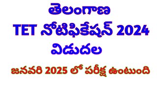 TG TET Notification 202425 Ts tet notification 2014 [upl. by Analak]