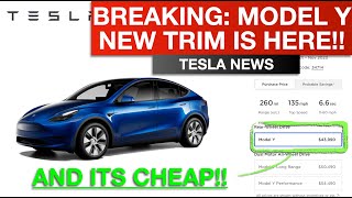 BREAKING Tesla Model Y New Trim Now Available For Order HUGE Savings [upl. by Ainav272]