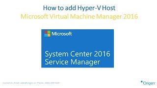 How to add Hyper V Host Microsoft Virtual Machine Manager 2016 [upl. by Baer579]