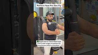 Perfect your pec dec fly for maximum chest activation bodybuilding trainer fitnesstips shorts [upl. by Oinoitna]