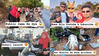 Youtube K Subscribers Mile 🥰  On The Way Huwa Accident 🥹  Bhut Khushi Huwi Fans Se Mil K 🤩 [upl. by Llednav764]