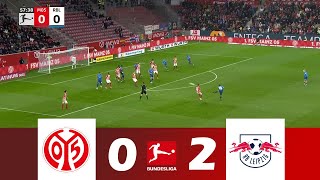 1 FSV Mainz 05 gegen RB Leipzig 02  Bundesliga 202425  Spielen Höhepunkte [upl. by Olonam745]