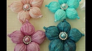 DIYEasy to make Balloon flower tutorial by SaCrafters [upl. by Boar917]