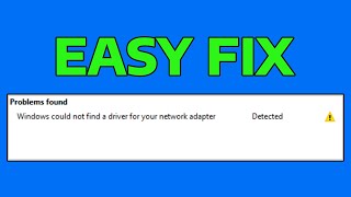 How To Fix Windows Could Not Find A Driver For Your Network Adapter [upl. by Furiya]