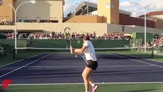 Simona Halep Training Indian Wells 2019  Court Level View [upl. by Gaylor]