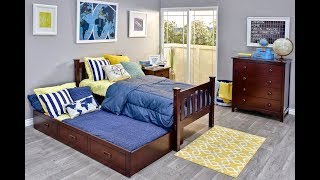 CAMERON HARDWOOD TWIN TRUNDLE BED [upl. by Leoline]