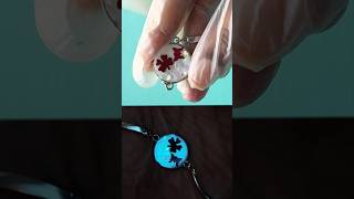 DIY GlowintheDark Bracelet with Real Rose Petals  Resin Art Tutorial shorts just2pour [upl. by Methuselah]