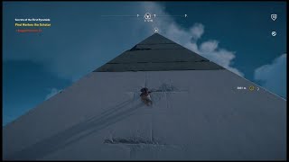 Assassins Creed Origins  Pyramid Giza Climbing Synchronize amp Sliding Down 4k [upl. by Fine]