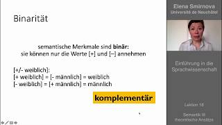 Einführung in die Sprachwissenschaft Thema 18  Semantik Theorien [upl. by Lokin]