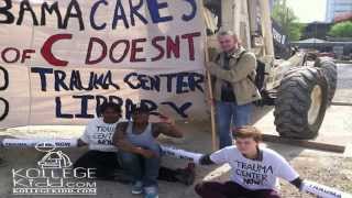 Activists Injured By Police While Protesting For Trauma Center In South Side Chicago [upl. by Leahpar]