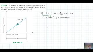 F12–16 Kinematics of a Particle Chapter 12 Hibbeler Dynamics Benam Academy [upl. by Eekaz]