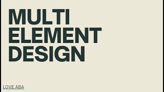 Whats Multielement Design in single subject experimental designs in ABA PreparingBCBA exam [upl. by Aira]