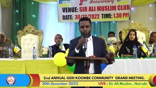 LIVE  2nd ANNUAL GERI KOOMBE COMMUNITY GRAND MEETING IN NAIROBI [upl. by Bergin360]