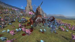 Ogre Kingdoms vs Daemons of Tzeentch  4K Quality  Total War Warhammer 3 [upl. by Howlan]