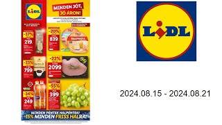 Lidl akciós újság HU 20240815  20240821 [upl. by Ikey]