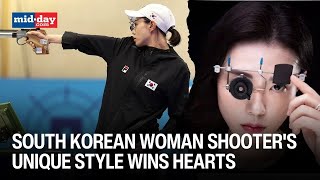 Air pistol silver medalist Kim YeJi wins hearts online with her captivating shooting style [upl. by Aciret]