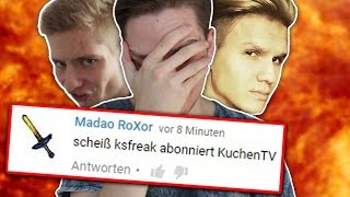 DIE DÜMMSTEN KOMMENTARE ZUM KSFREAK amp KUCHENTV BEEF [upl. by Kere]