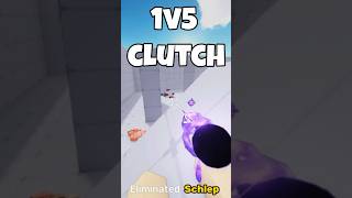 Roblox Rivals 1V5 Clutch VS Schlep roblox gaming [upl. by Bibbye]