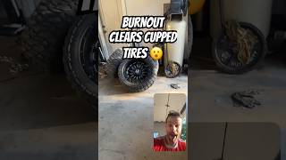 Will a BURNOUT Clear a CUPPed TiRe burnout burnouts allterraintrucks fordtrucks liftkit f150 [upl. by Tewfik]