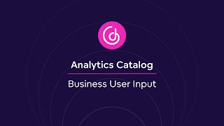 1 Analytics Catalog  Business User Input 2023 [upl. by Araf468]