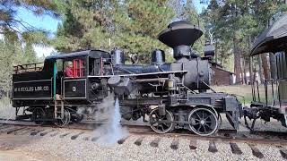 Sumpter Valley Railroad Heisler No 3 Moving Train to the Siding Switch Track part 4 [upl. by Essam237]