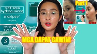 HOW TO TAKE CARE OF YOUR SKIN WHILE USING MAXIPEEL EXFOLIANT SOLUTION 123  Galy Gascon [upl. by Aiynot]