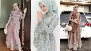 Inspirasi Model Baju Gamis Brokat Pesta Terbaru 2024 2025 Mewah dan Trendy [upl. by Edrei]